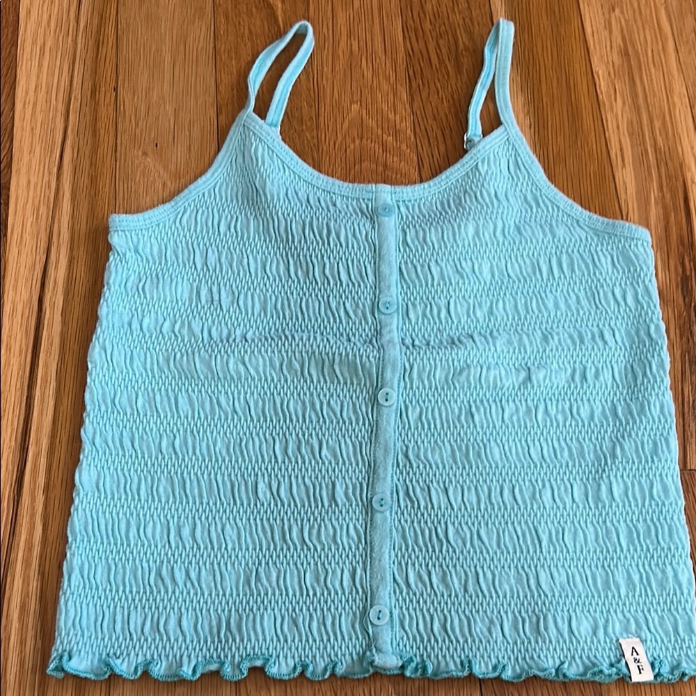 Abercrombie Kids Light Blue Smocked Tank Top. Size 9/10